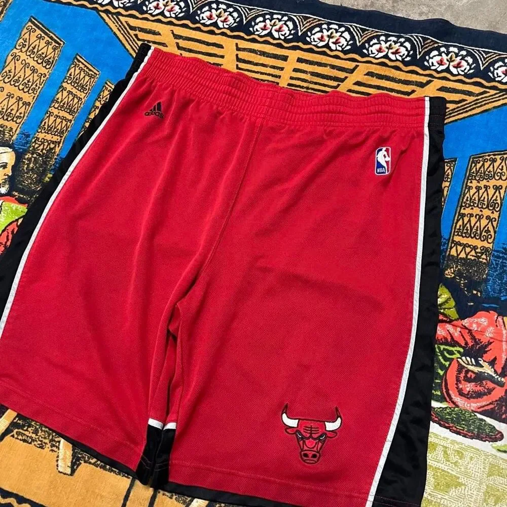 Adidas Chicago Bulls basketball shorts mesh baggy size xl sportswear NBA y2k